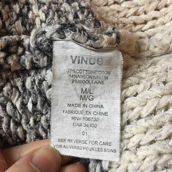 Vince Chunky Knit Striped Oversized Cardigan - Picture 7 of 8